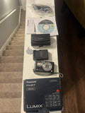 PANASONIC LUMIX 16 MPX DMC-FH27D DIGITAL CAMERA BLACK + BOX + Charger + Extras