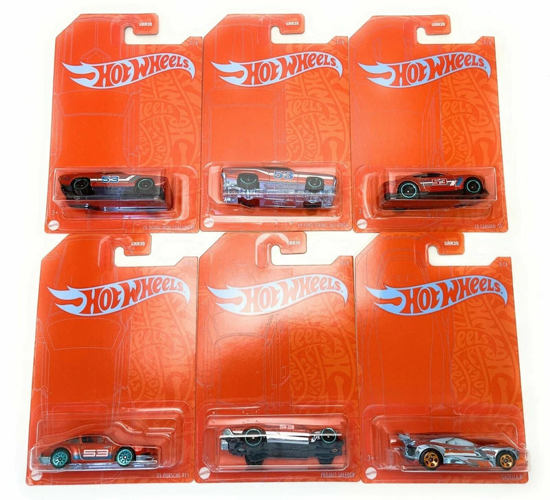Hot Wheels 2021 B 1:64 Orange & Blue EMC Excl 53 Anniversary Model GRR35-956B-7F