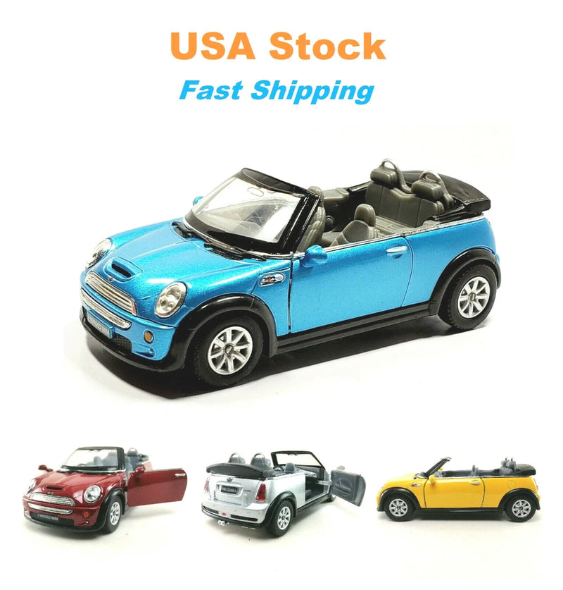 Mini Cooper S Convertible, Kinsmart, Diecast Model Toy Car, 4 Colors,  5'', 1:28