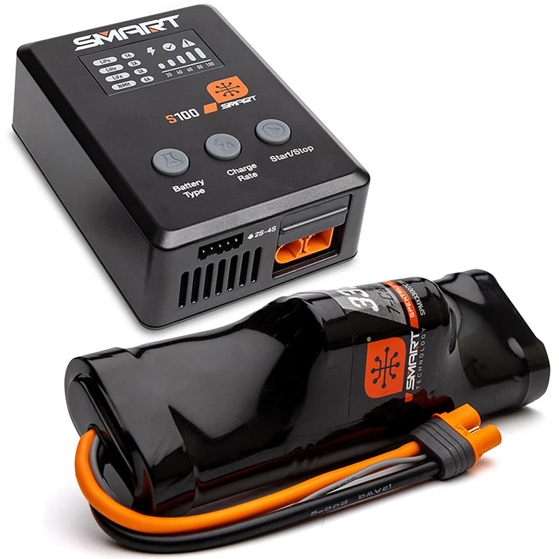 Spektrum Smart Powerstage: 3300mAh 7C NiMH & S100 Charger Battery