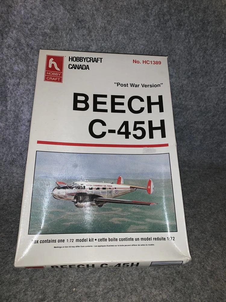 1/72 Beech C-45H airplane model kit box with Hobbycraft Canada branding