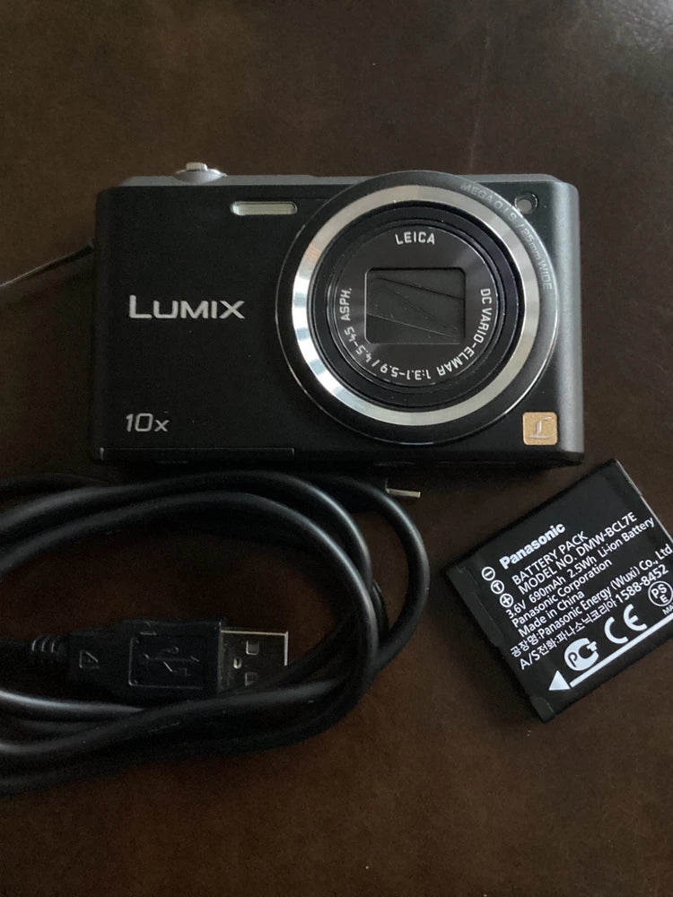 Panasonic Lumix DMC-SZ3 BLACK 16MP Digital Camera 10x Zoom Small Slim Leica Lens