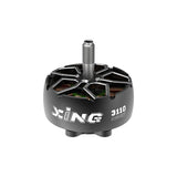 RC FPV drone motor, black XING2 3110 with exposed screw shaft and multi-fin housing