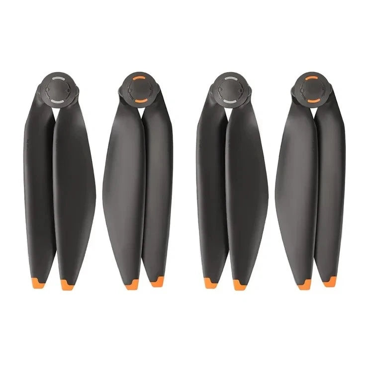Ultra-light low-noise drone propeller blades, black with orange tips (2 pairs)