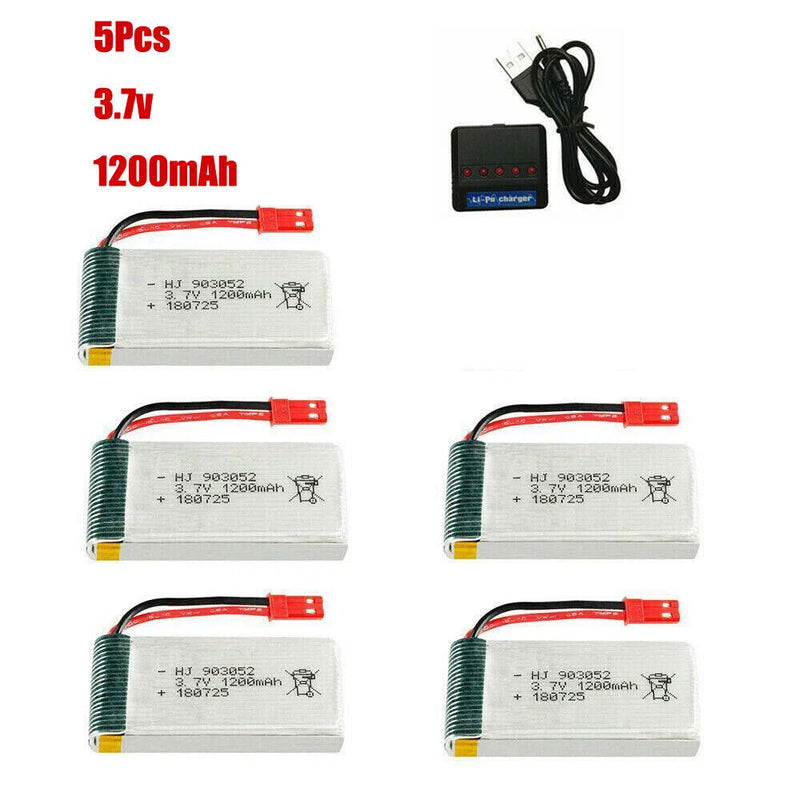 3.7V 1200mAh 1S Battery JST Plug charger For H11D H11C RC Helicopter Airplanes Battery