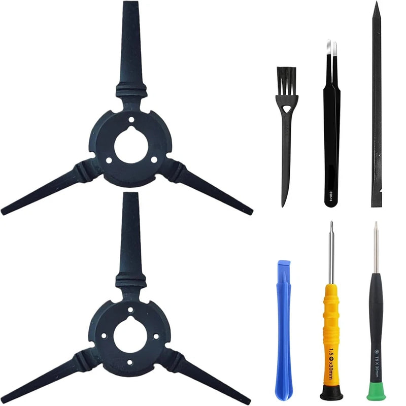 Drone gimbal mount assembly with two three-arm bases and included tools