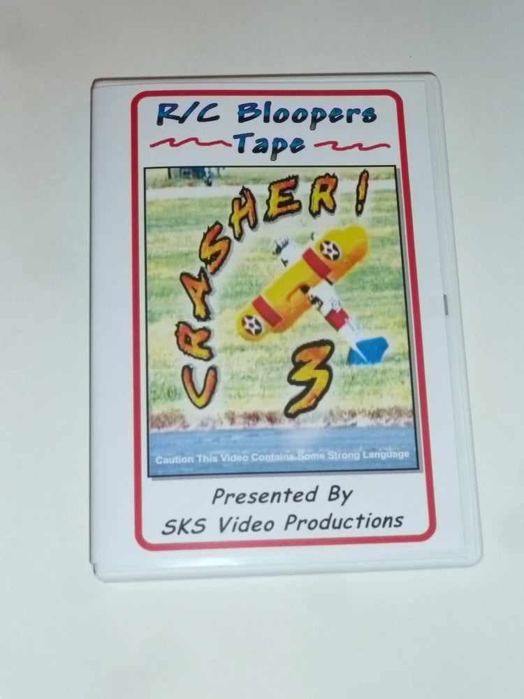 Crasher! 3 DVD R/C plane model airplane bloopers crashes RC aviation hobby!