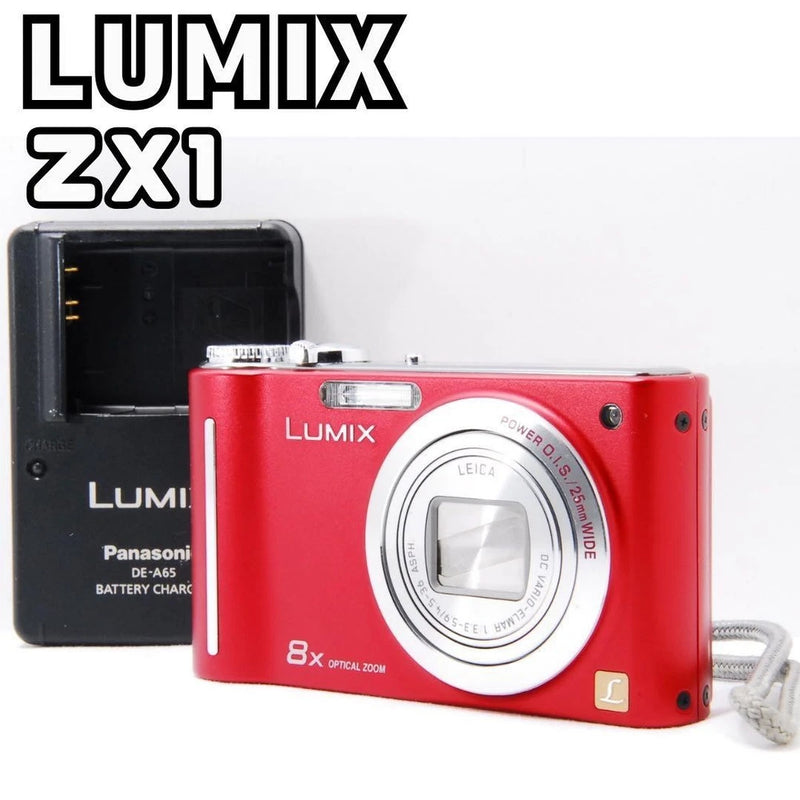 Panasonic LUMIX DMC-ZX1 Red Compact Camera with LEICA Lens in Great Condition