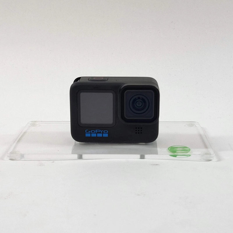 GoPro Hero11 action camera, black, front view with LCD screen and wide lens