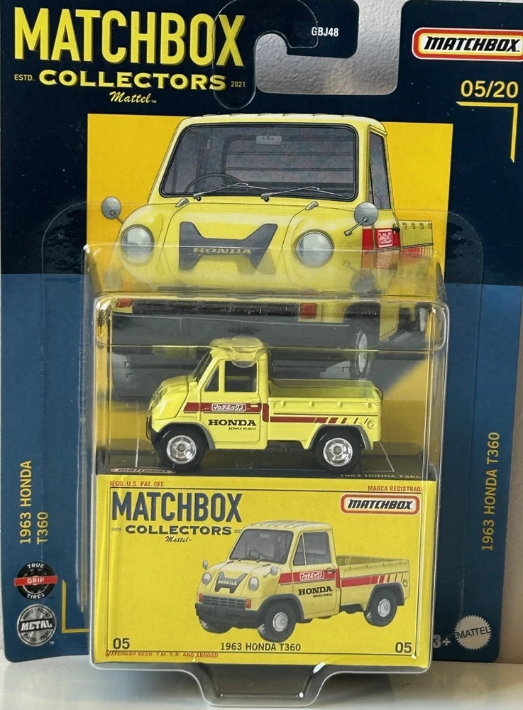 1963 Honda T360 Japanese Car Model Toy Yellow Diecast 1:60-1:64 Scale Matchbox