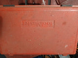 Vintage Actron diagnostic battery load tester case with embossed label