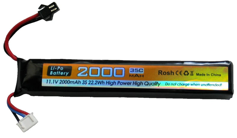 Li-Po Battery 11.1V 2000mAh 3S 22.2Wh High Power Quality 35C Battery
