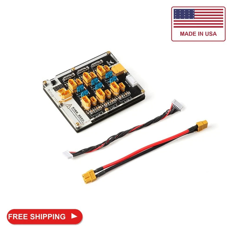 HGLRC Thor 6 Port Lipo Battery Balance Charger Board Pro 40A XT60 XT30 Plug 2-6S Battery