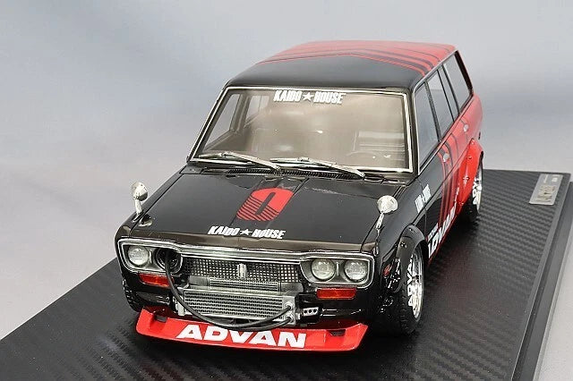 1/18 IG ignition #IG3149 Nissan Datsun Bluebird (510) Wagon Black/Red