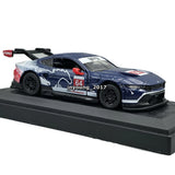 1/42 Ford Mustang GT3 Model Toy Car Metal Diecast Toy Vehicle Doors Open Blue
