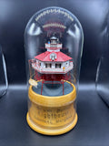 Large Model - Drum Point Lighthouse Solomons Maryland Glass Dome Battery Lighted Battery