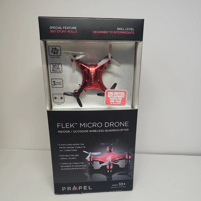 Red Propel FLEK micro mini drone quadcopter in retail box
