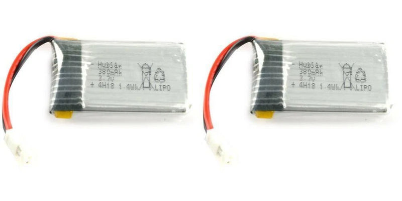 Hubsan X4 H107C 375mAh37 Battery 3.7v 375mAh 25c Li-Po RC Part 2 Pack
