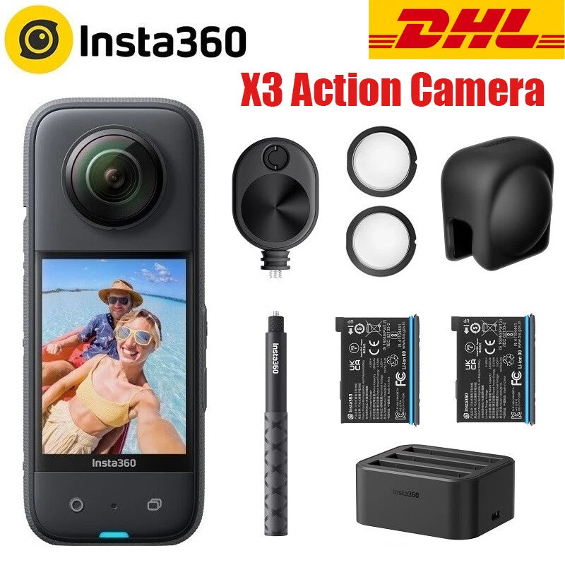 Insta360 ONE X3 360?? Action Camera 5.7K 360 Capture 10m Waterproof 1/2"Sensorss