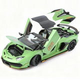 1/18 Lamborghini Aventador SVJ Model Car Diecast Toy Cars for Boys Kids Green Battery