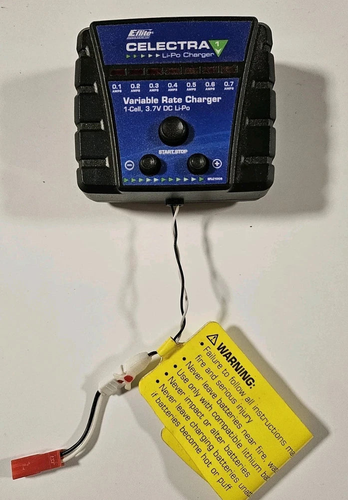 New EFlite E-Flite Celectra 1S RC Remote Control Battery Charger UMX MCX Untestd Battery