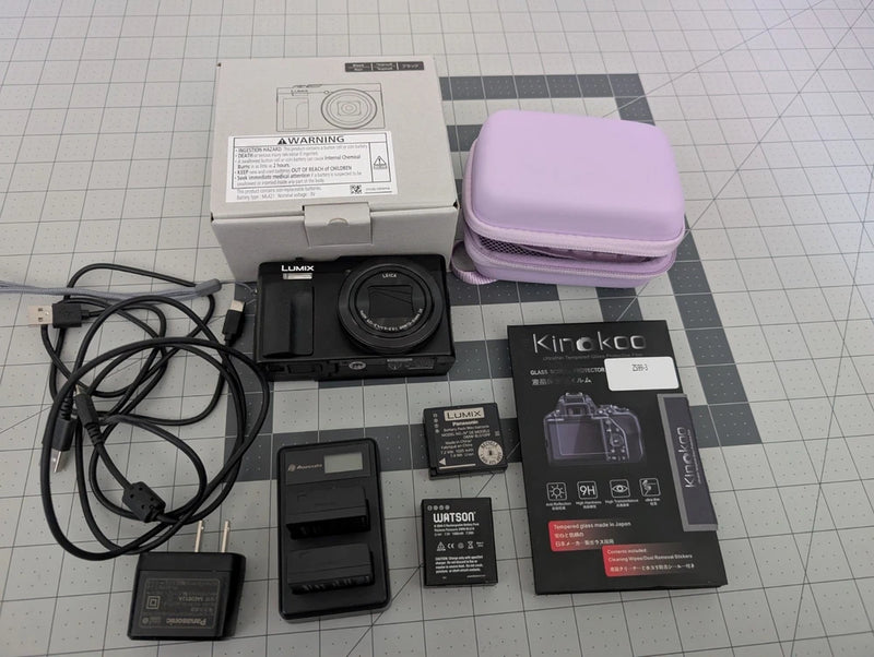 Panasonic ZS99 Compact Travel Digital Camera Black Bundle