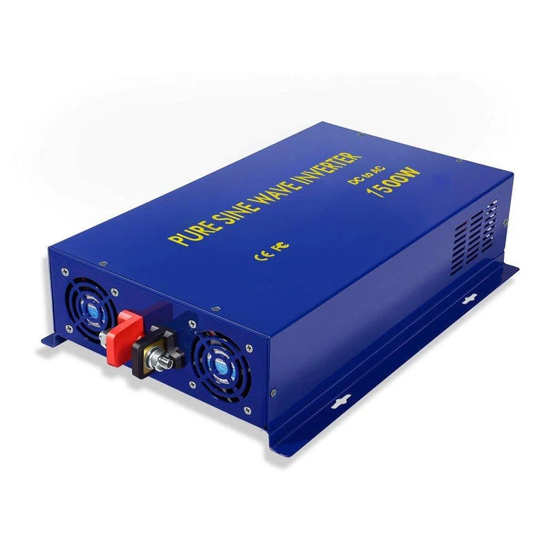 1500W Pure Sine Wave Inverter Power Inverter 12V DC to 120V AC Off Grid Car RV