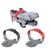Drone propeller stabilizer fixing holder set, gray with red strap and guard frames