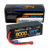 4S 8000mAh 120C Deans Hard Case Graphene HV Lipo Pack Powerhobby PHB4S8000120DNS Battery