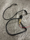 Battery cable harness with black cables, ring terminal, and pos/neg connectors