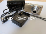 Lumix DMC-FX70 Digital Camera Gold with Battery Charger Cable & Case From Japan