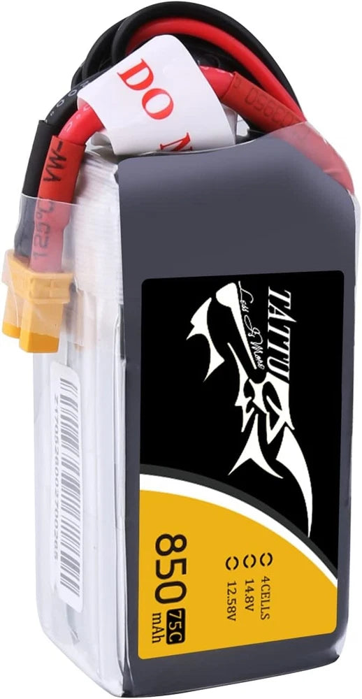 14.8V 4S 75C 850mAh LiPo Battery Pack with XT30 Plug for Multirotor FPV from Battery