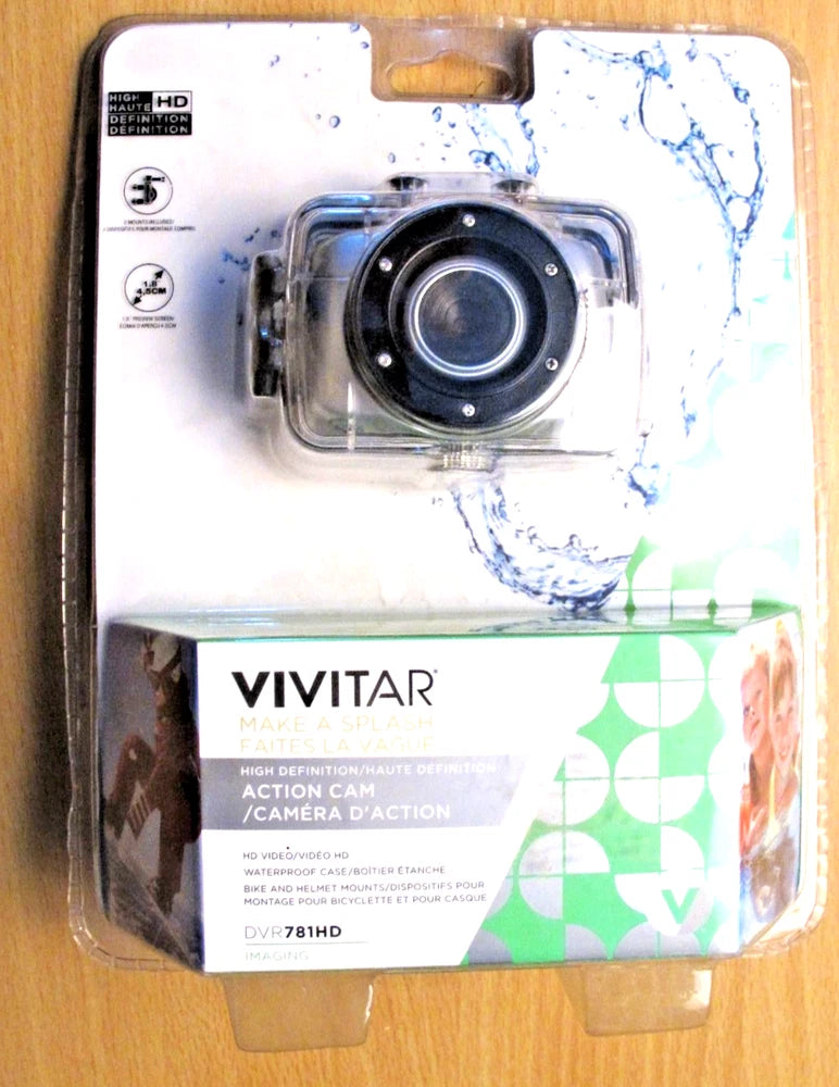 Vivitar HD Camcorder Camera Action Waterproof DVR 781HD  5.1 MP 4x