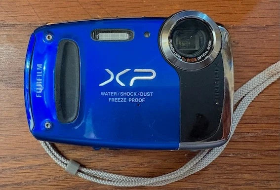 Fujifilm FinePix XP50 Digital Adventure Camera Waterproof Blue With Chargers