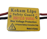 OVERLANDER KOKAM 3S LIPO BATTERY 12.6 VOLTS SAFETY GUARD