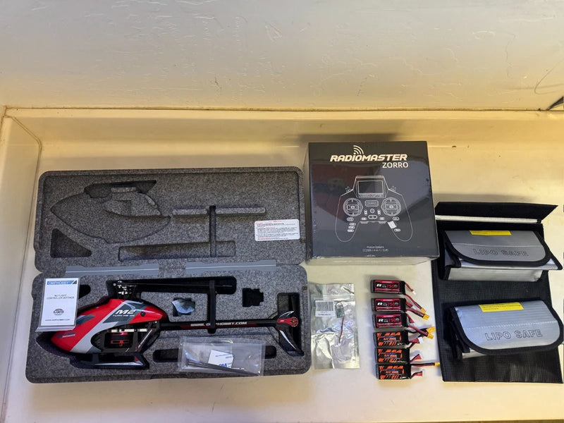 OMPHOBBY M2 EVO Ready to Fly RC Helicopter Outdoor Dual Brushless Motors ...