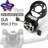 Camera gimbal yaw arm bracket motor with black mount and metal motor housing