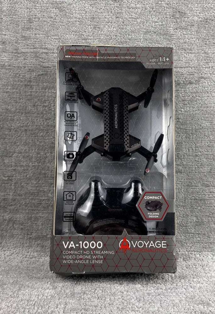 VA-1000 HD streaming drone box with wide-angle lens and compact foldable design
