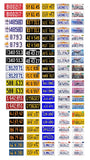 1/18 scale model car assorted USA California license plates state tags 1:18
