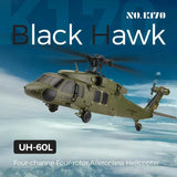 K170 RC Helicopter UH-60L 2.4G 4CH 6-Axis Gyro Brushless RC Aircraft Drone Toys