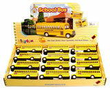 BOX OF 12 DIECAST MODEL TOY CARS - NEW YORK SCHOOL BUS, 5 INCH