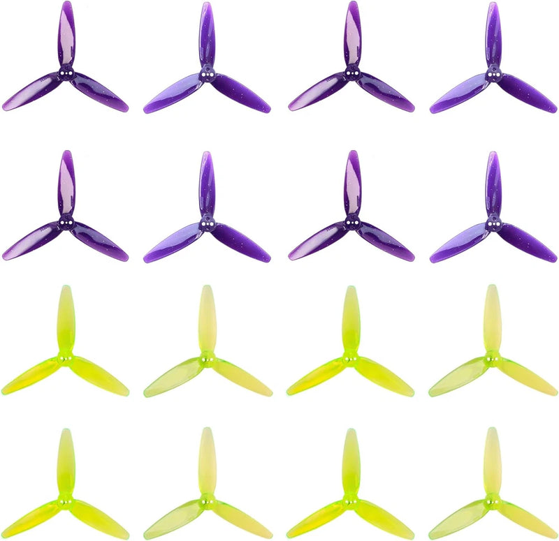 8Pairs  353D 3-Blade Propeller Props with 1.5Mm/3 Holes for 3.5 Inch FPV Raci...