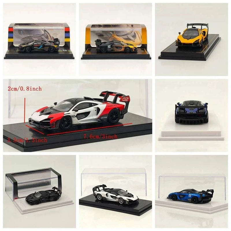 CM Model 1/64 Senna GTR Racing Sports Diecast Model Car Ornaments Supercar