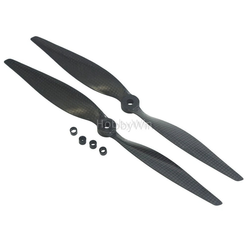 12x6 carbon fiber electric propeller blades pair with mounting hardware rings