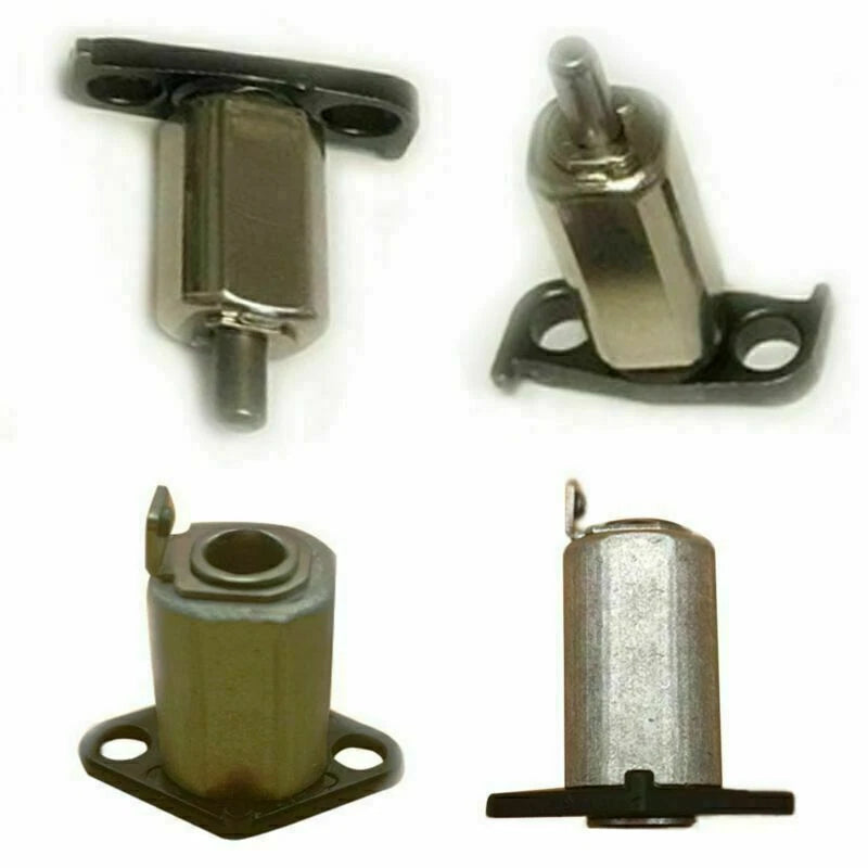Set of four metal RC motor axis arm brackets with mounting holes and pins