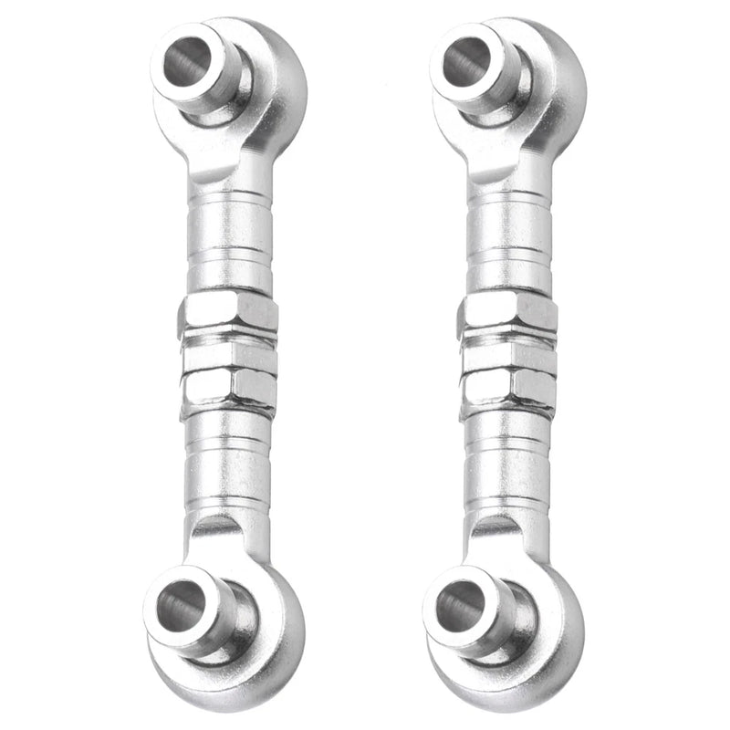 2pcs Steering Servo Rod RC Aluminum Linkages for HSP 1/10 94123 RC Car(White)