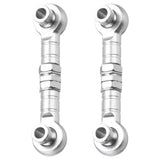 2pcs Steering Servo Rod RC Aluminum Linkages for HSP 1/10 94123 RC Car(White)