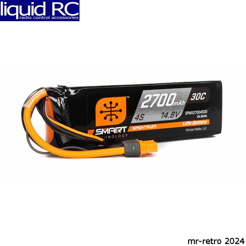 Spektrum X27004S30 2700mah 4s 14.8v Smart LiPo Battery 30c; Ic3