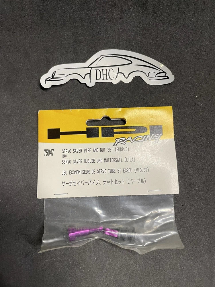 HPI Racing Vintage RC Car Part # 75047 Purple Aluminum Servo Saver Set for R40