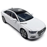 1/24 Audi A6L Model Car Diecast Toy Cars Metal Vehicle for Kids Adults White